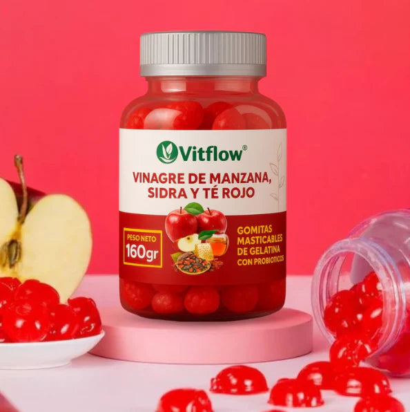 Active Apple Gummies: Gomitas de Vinagre de Manzana Vitflow 160g 🌿🍎 Equilibrio - bienestar diario - tu cuerpo te lo agradecerá 😊