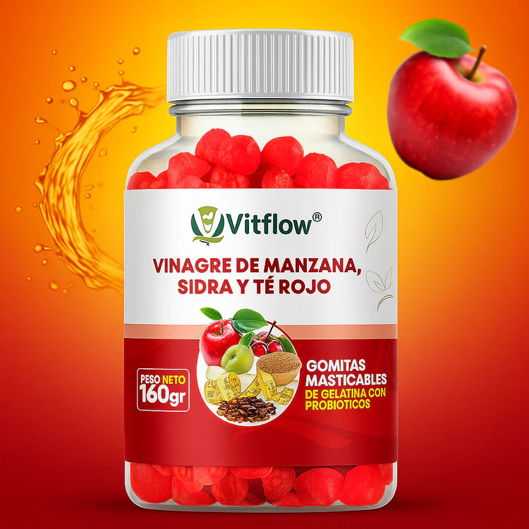 Active Apple Gummies: Gomitas de Vinagre de Manzana Vitflow 160g 🌿🍎 Equilibrio - bienestar diario - tu cuerpo te lo agradecerá 😊